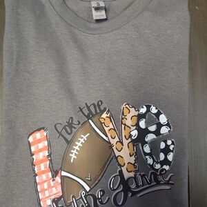 Gray Kids Shirt with Football Graphic